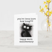 Carte Work Anniversary, Funny, You've Been Here How Long (Fleur jaune)