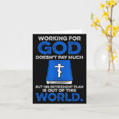 Carte Working For God Doesn't Pay Much But His Retiremen (Fleur jaune)