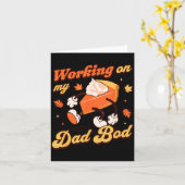 Carte Working On My Dad Bod - Thanksgiving Pregnancy Ann (Fleur jaune)