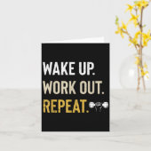 Carte Workou Wake Up Insrational And Motivational Gym Gi (Fleur jaune)