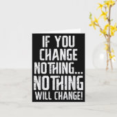 Carte Workout If You Change Nothing Gym Insrational Wome (Fleur jaune)