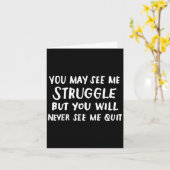 Carte Workout Insration Motivational Saying Men Women  (Fleur jaune)