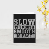 Carte Workout Slow Is Smooth, Sitive Quote Motivational  (Fleur jaune)