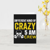 Carte Workout Squad 5am Crew Funny Gym Workout Quote (Fleur jaune)