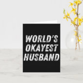 Carte World#39 ; s Okayest Mari drôle Papa Birthday Hub (Fleur jaune)