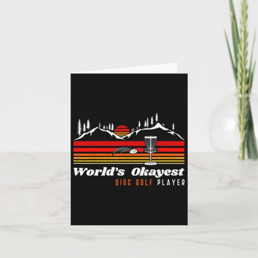 Carte World Okayest Disk Golf Player Funny Frisbee Vinta (Devant)