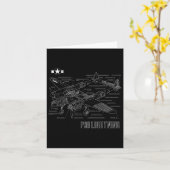 Carte World War 2 P-38 Lightning Fighter Avion Bluepr (Fleur jaune)