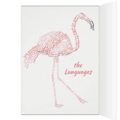 Carte World Word Flamant rose (Intérieur (Gauche))