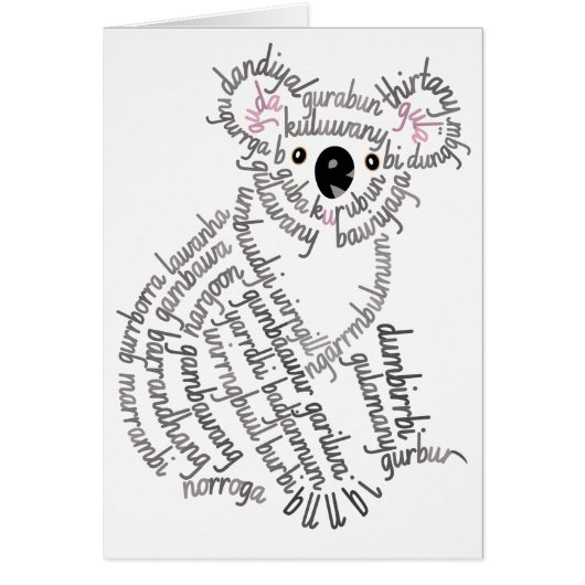 Carte World Word Koala (Devant)