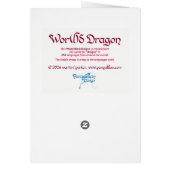 Carte World Word Red Dragon Card (Dos)