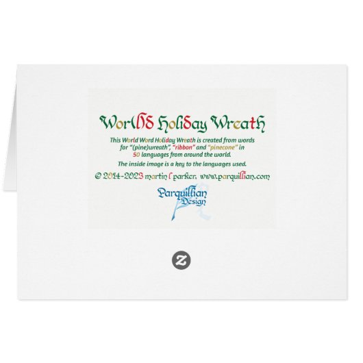 Carte World Word Wareath (Dos Horizontal)