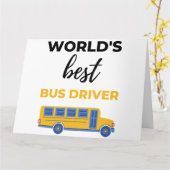 Carte World's Best Bus Driver bl (Fleur jaune)