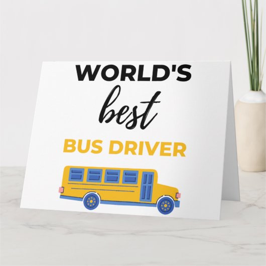 Carte World's Best Bus Driver bl (Devant)