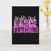 Carte World's Best Dance Teacher (Fleur jaune)