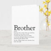 Carte World's Best Ever Brother Definition Modern Fun (Fleur jaune)