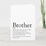 Carte World's Best Ever Brother Definition Modern Fun<br><div class="desc">Personnalisez votre frère spécial (grand ou petit) pour créer un cadeau unique. Une façon parfaite de lui montrer à quel point il est extraordinaire chaque jour. Conçu par Thisisnotme©</div>