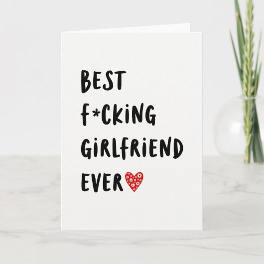 Carte Worlds Best Girlfriend Ever Card (Devant)