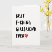 Carte Worlds Best Girlfriend Ever Card (Fleur jaune)