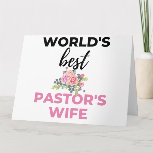 Carte World's Best Pastor's Wife bl (Devant)