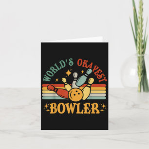 Carte Worlds Drôle Okayest Bowler Bowling Team Hommes Fe