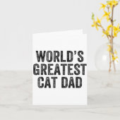 Carte World's Greatest Cat Dad Funny Dad Joke Father's D (Fleur jaune)