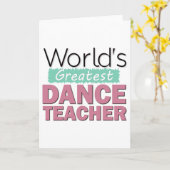 Carte World's Greatest Dance Teacher Greeting (Fleur jaune)