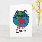 Carte World's Greatest Gigi Heart (Fleur jaune)