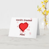 Carte World's Greatest mimi (Fleur jaune)