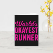 Carte Worlds Okayest Runner Funny Sarcastic Running Srts (Fleur jaune)