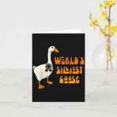 Carte World's Silliest Goose Funny Goose Lovers (Fleur jaune)