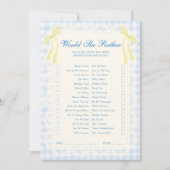 Carte 'Would She Rather' pour Baby Shower de la Mo (Devant)