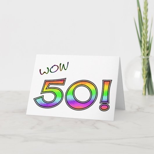 CARTE WOW 50E ANNIVERSAIRE (Devant)