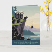 Carte WPA art funny customizable birthday card (Fleur jaune)