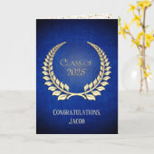 Carte Wreath 2025 Gold Graduation Laurel (Fleur jaune)