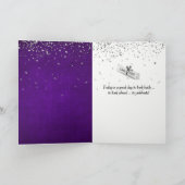 Carte Wreath 2025 Silver Graduation Laurel Sur Violet (Intérieur)