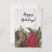 Carte Wreath and Holly Holiday Collection (Devant)