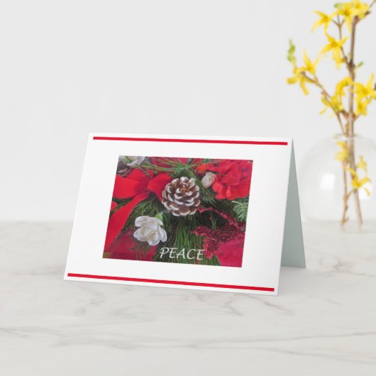 Carte Wreath and Peace (Fleur jaune)