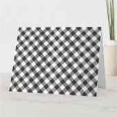 Carte Wreath Holly Berries Black Plaid Business Holiday (Dos)