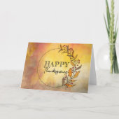 Carte Wreath Of DoodFeuilles and Berries Thanksgiving (Devant)