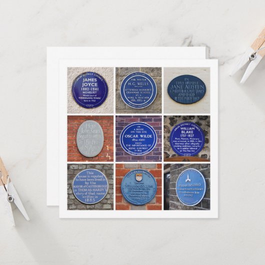 Carte Writers' Plaques (Devant/Arrière en situation)