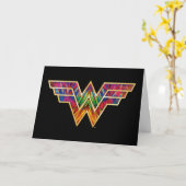 Carte WW84 | Logo de Wonder Woman Kaleidoscope (Fleur jaune)