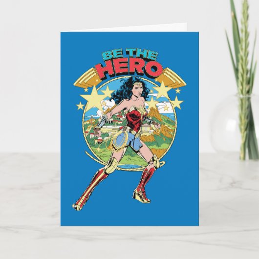 Carte WW84 | Themyscira Wonder Woman Retro Comic Art (Devant)