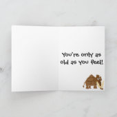 Carte WX - Drôle Mammoth Wooly Primitive Art (Intérieur)