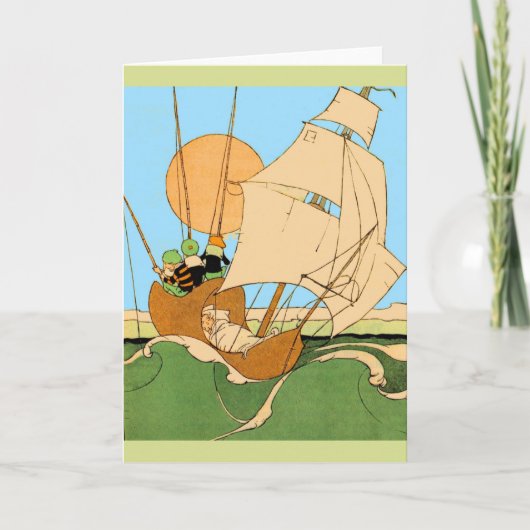 Carte Wynken, Blynken et signe d'assentiment (Devant)