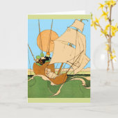 Carte Wynken, Blynken et signe d'assentiment (Fleur jaune)