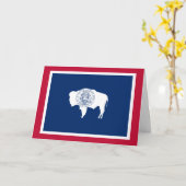 Carte Wyomingite Flag, Flag of Wyoming (Fleur jaune)