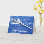 Carte X-59 Avion à réaction supersonique à faible poussé (Fleur jaune)