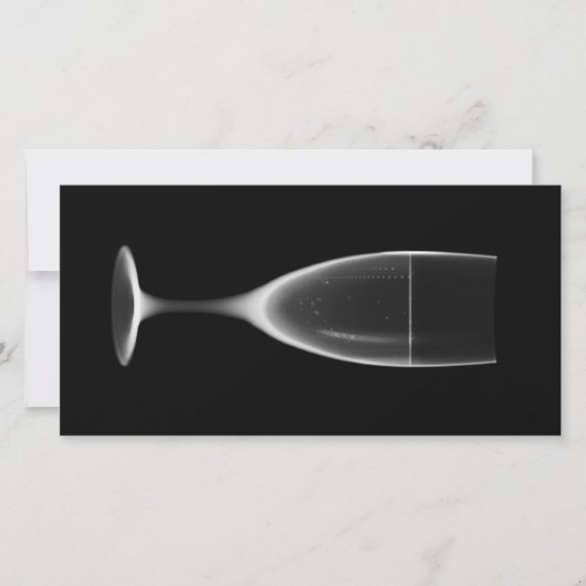 CARTE X RAY CÉLÉBRATION CHAMPAGNE NOIR & BLANC (Devant)