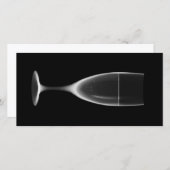 CARTE X RAY CÉLÉBRATION CHAMPAGNE NOIR & BLANC (Devant / Derrière)