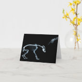 Carte X-Ray Skeletons Blue Bad Chien (Fleur jaune)